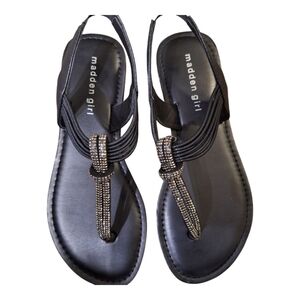 Madden Girl Women's Adore Flat Sandal Black Size 7